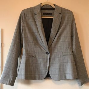 Grey plaid Zara blazer NWOT